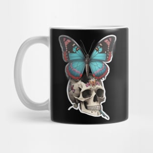 Butterfly skull art Mug